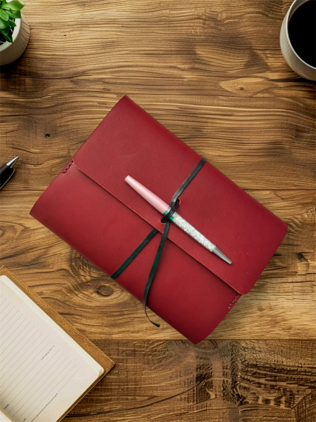 Sérénité - couvre-cahier A5 en cuir - Box DIY