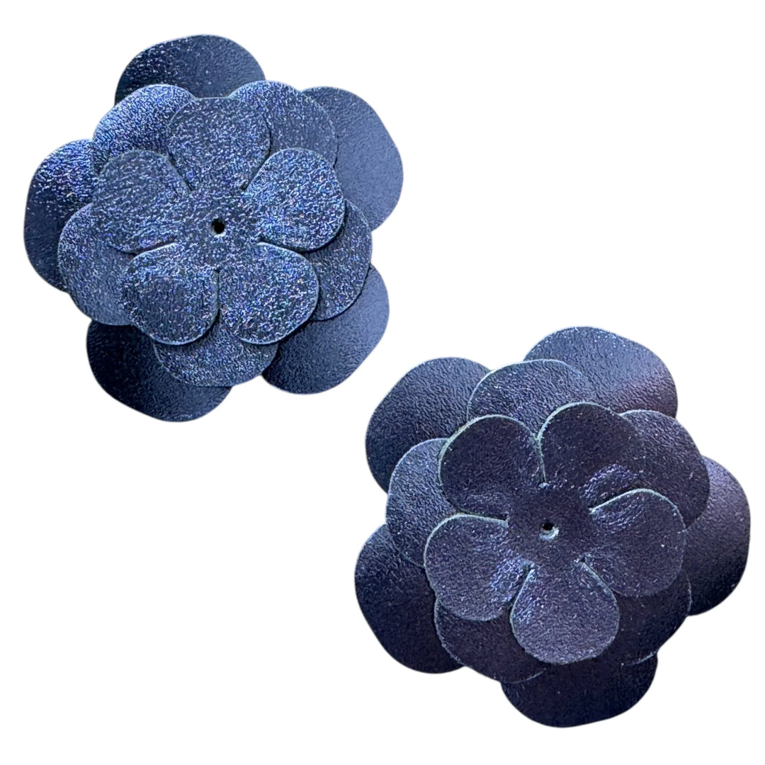 Iris - Boucles d'oreille en cuir interchangeables