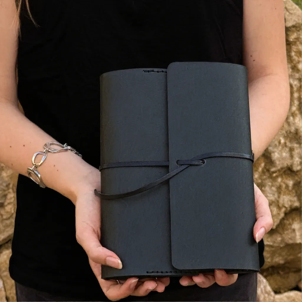 Sérénité - couvre-cahier A5 en cuir - Box DIY