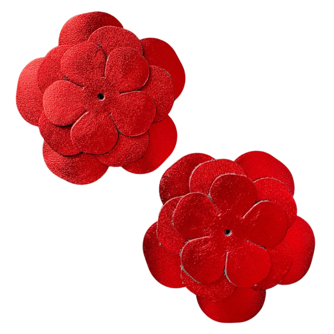 fleur - rouge métallisé