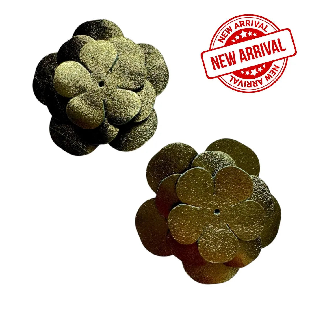 Iris - Boucles d'oreille en cuir interchangeables