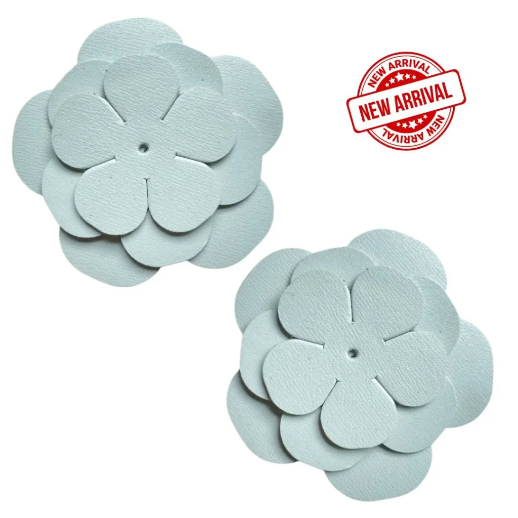 Oris - Pack de fleurs en cuir pour boucles d'oreilles créoles Iris