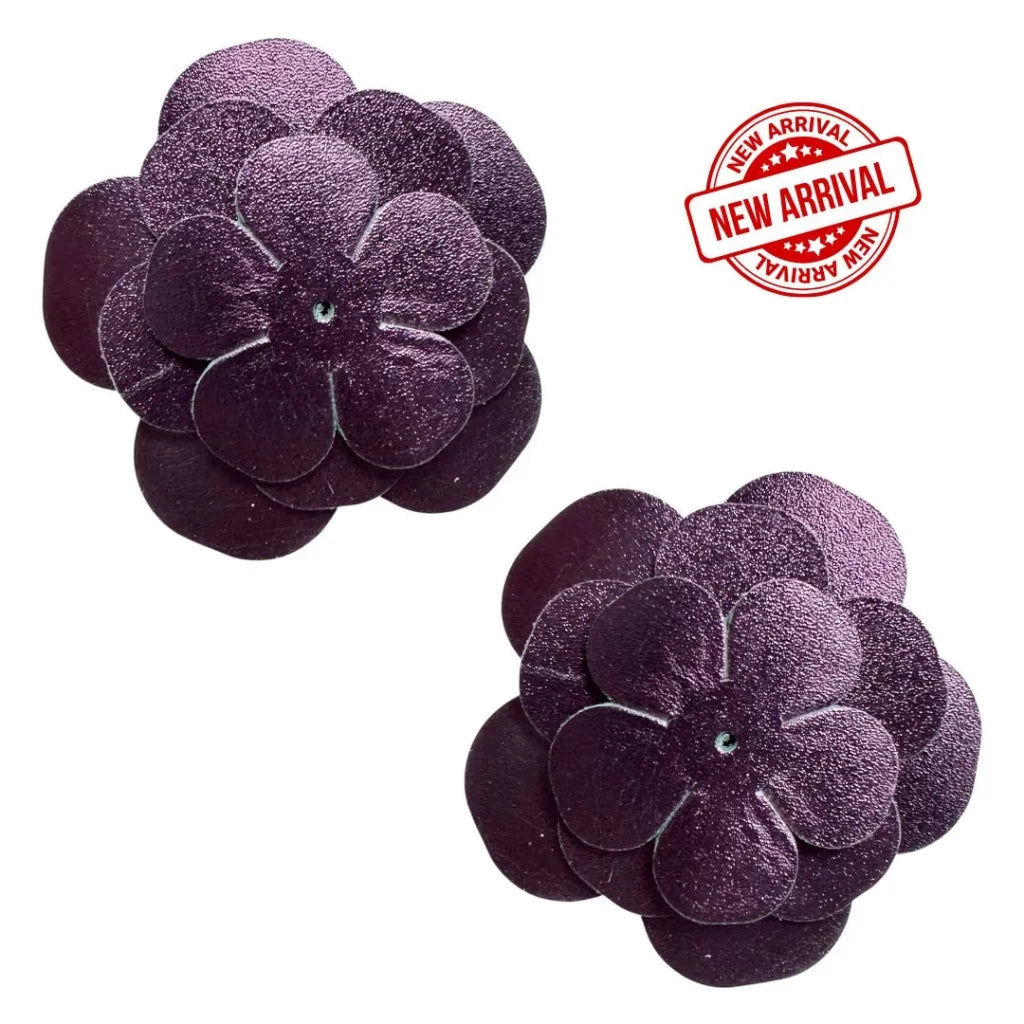 Oris - Pack de fleurs en cuir pour boucles d'oreilles créoles Iris