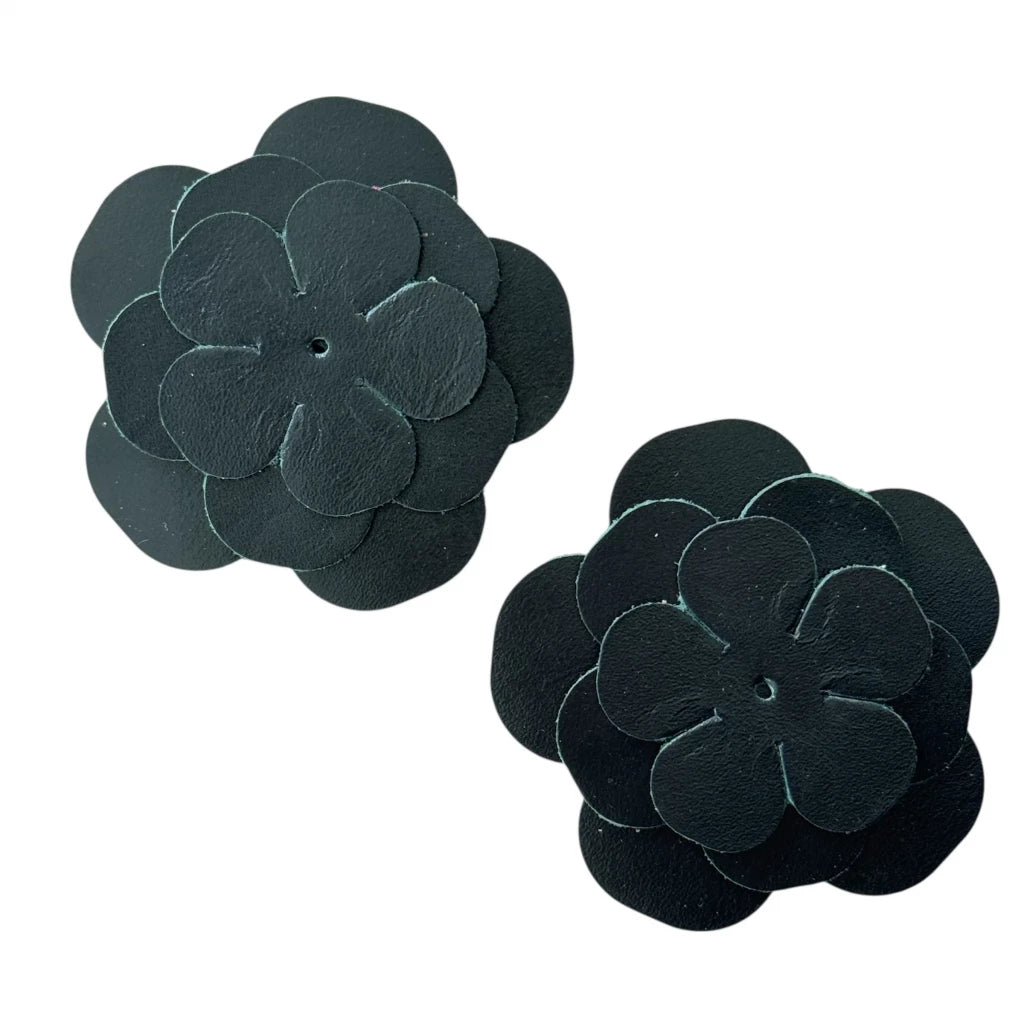 Iris - Boucles d'oreille en cuir interchangeables